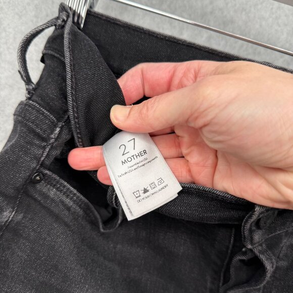 Mother Womens The Stunner Skinny Jeans Size 27 Night Hawk Black Denim Classic - Picture 11 of 16